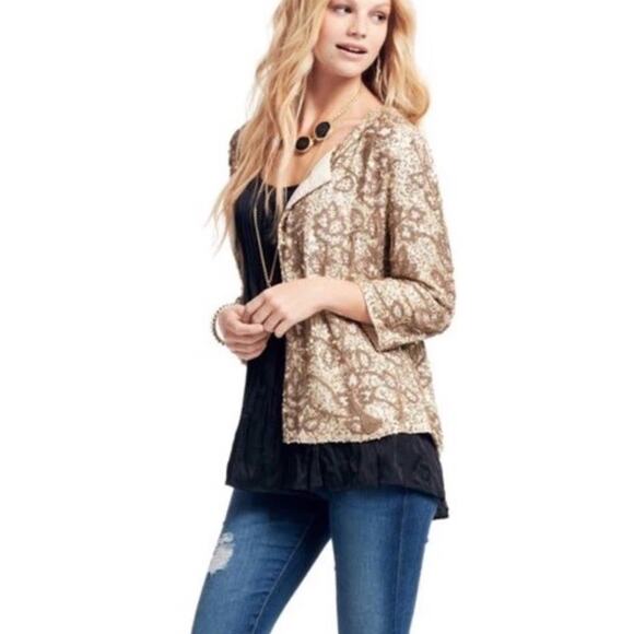 Calypso St. Barth Gold Beaded Embellished Open Jacket CANNELITA XS - Picture 4 of 13